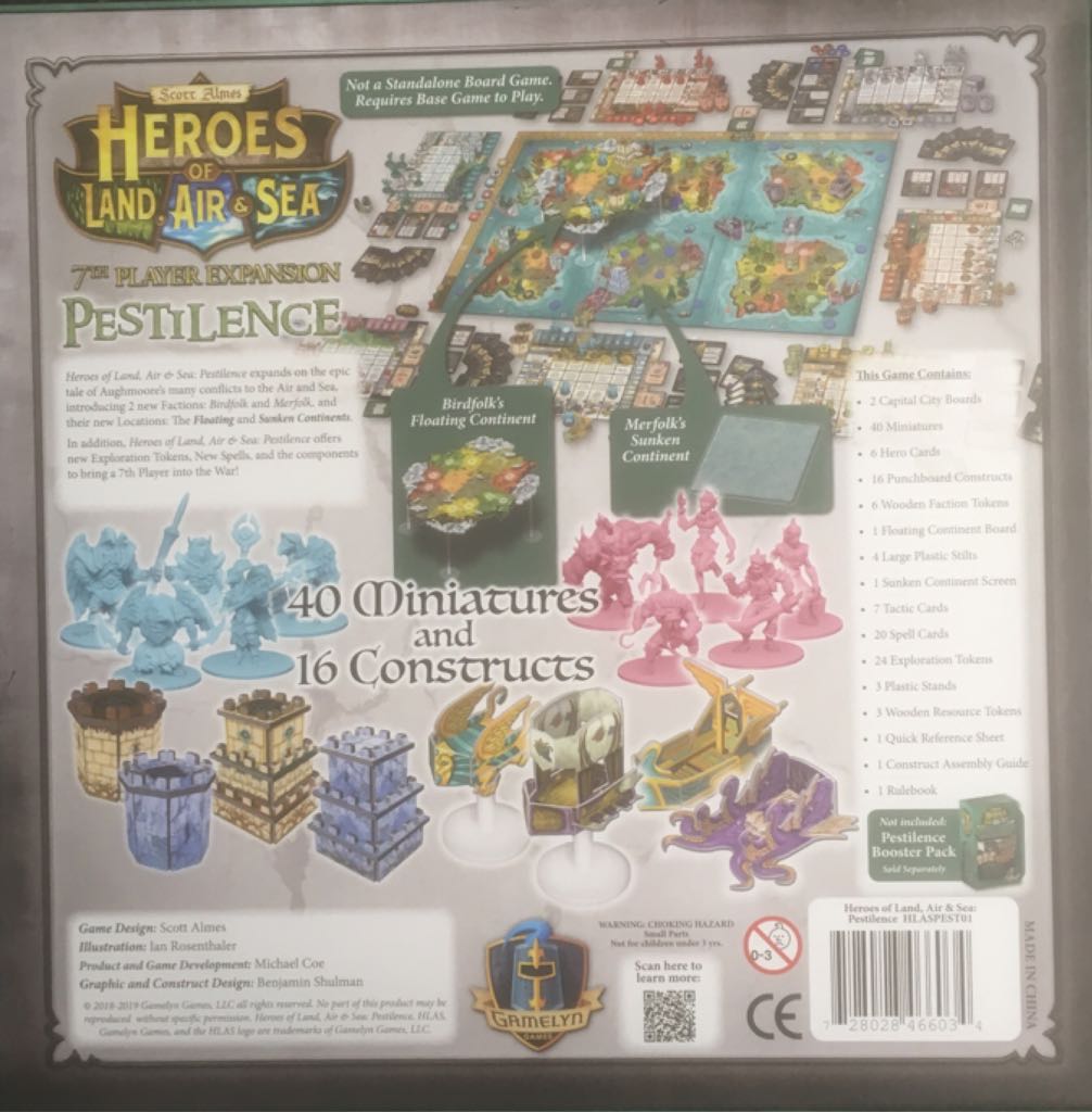 Heroes of Land, Air & Sea: Pestilence  (1-7) board game collectible [Barcode 728028466034] - Main Image 2