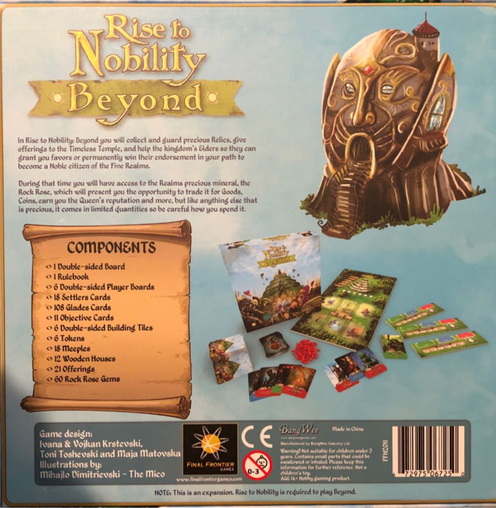 Rise to Nobility: Beyond - KS Beyond Pledge  (1-6) board game collectible [Barcode 672975067250] - Main Image 2