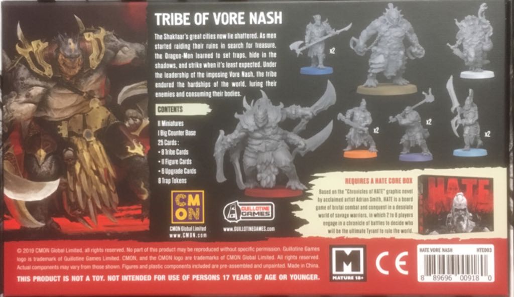 Hate: Tribe of Vore Nash  (2-6) board game collectible [Barcode 889696009180] - Main Image 2