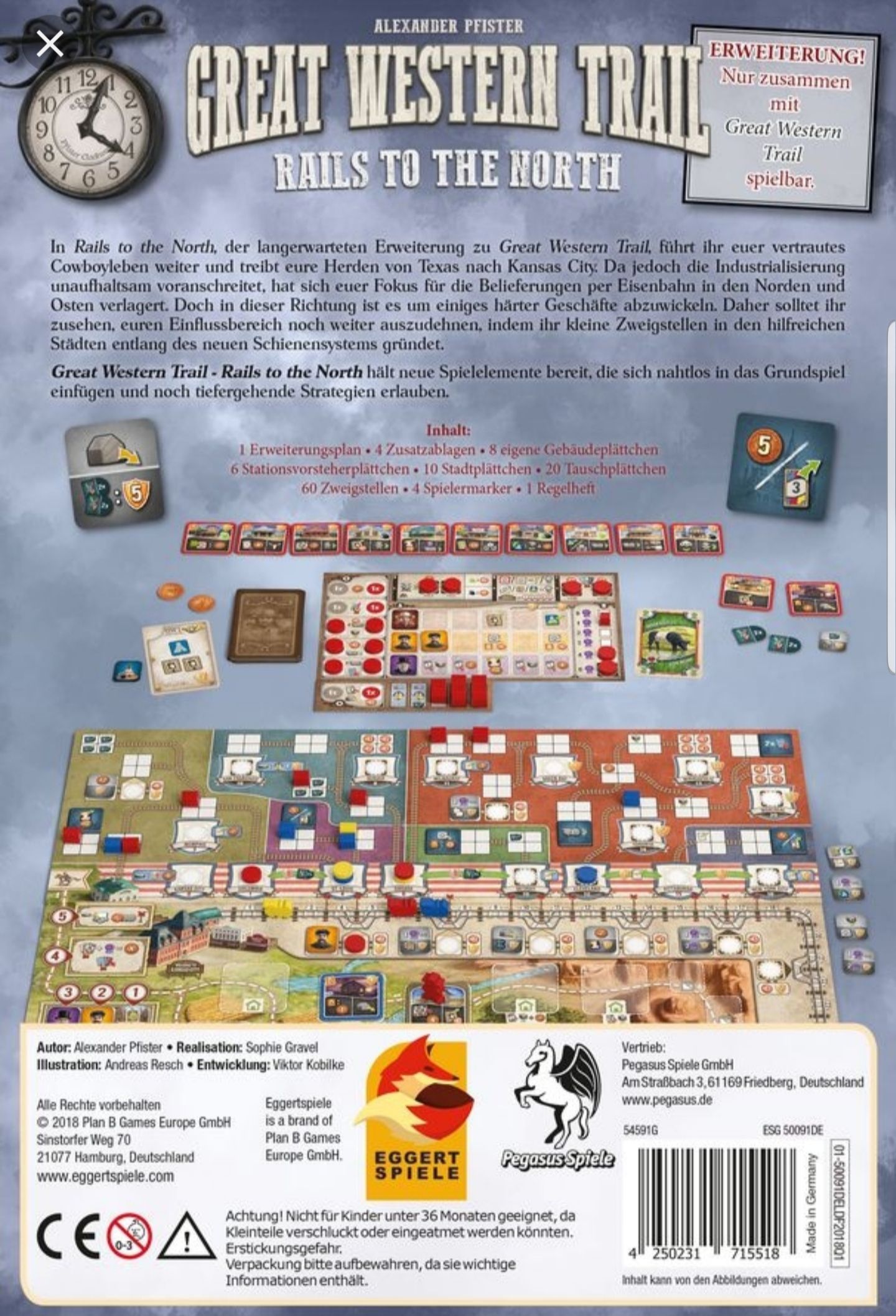 Great Western Trail: Rails to the North  (2-4) board game collectible - Main Image 2