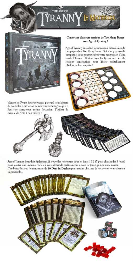 Too Many Bones: Age Of Tyranny  (1-4) board game collectible [Barcode 704725643985] - Main Image 3
