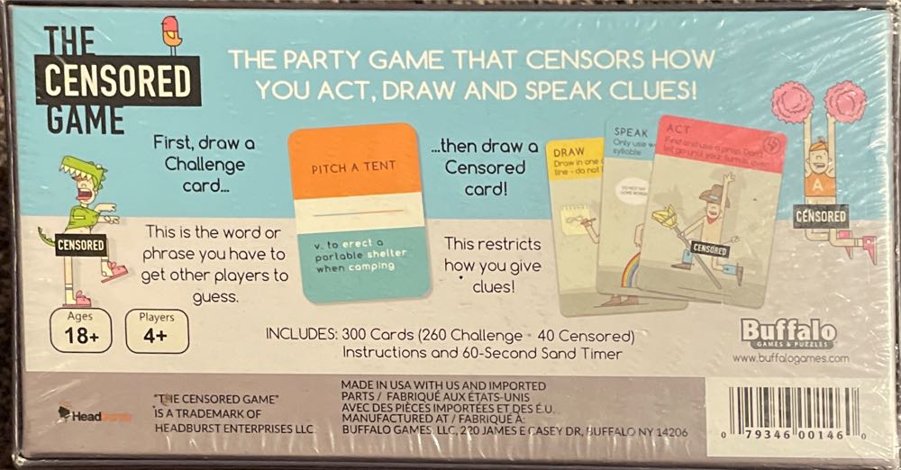 The Censored Game  (4+) board game collectible [Barcode 079346001460] - Main Image 2