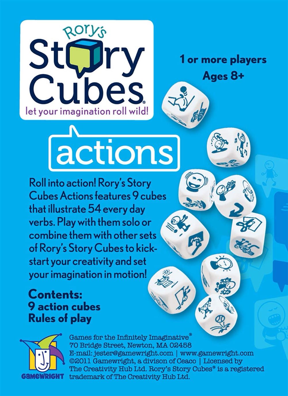 Rory’s Story Cubes: Actions  (1+) board game collectible [Barcode 837654603987] - Main Image 2