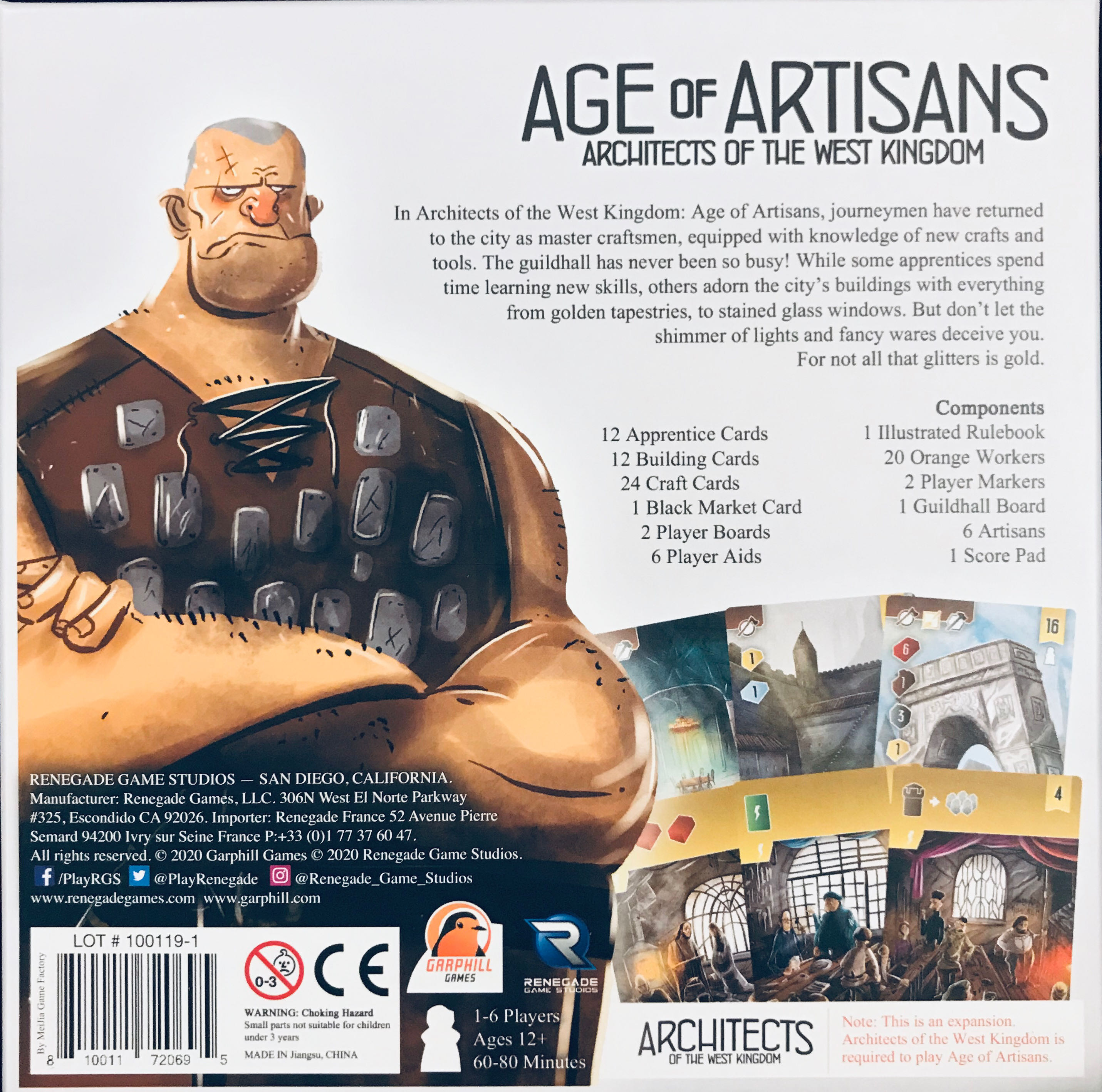 Architects of the West Kingdom: Age of Artisans  (1-6) board game collectible [Barcode 810011720695] - Main Image 2