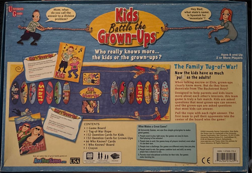 Kids Battle the Grown-Ups  board game collectible [Barcode 056027400002] - Main Image 2