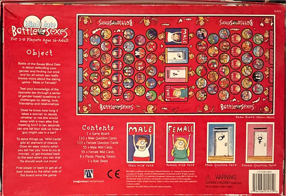 Battle of the Sexes: Blind Date  board game collectible - Main Image 2