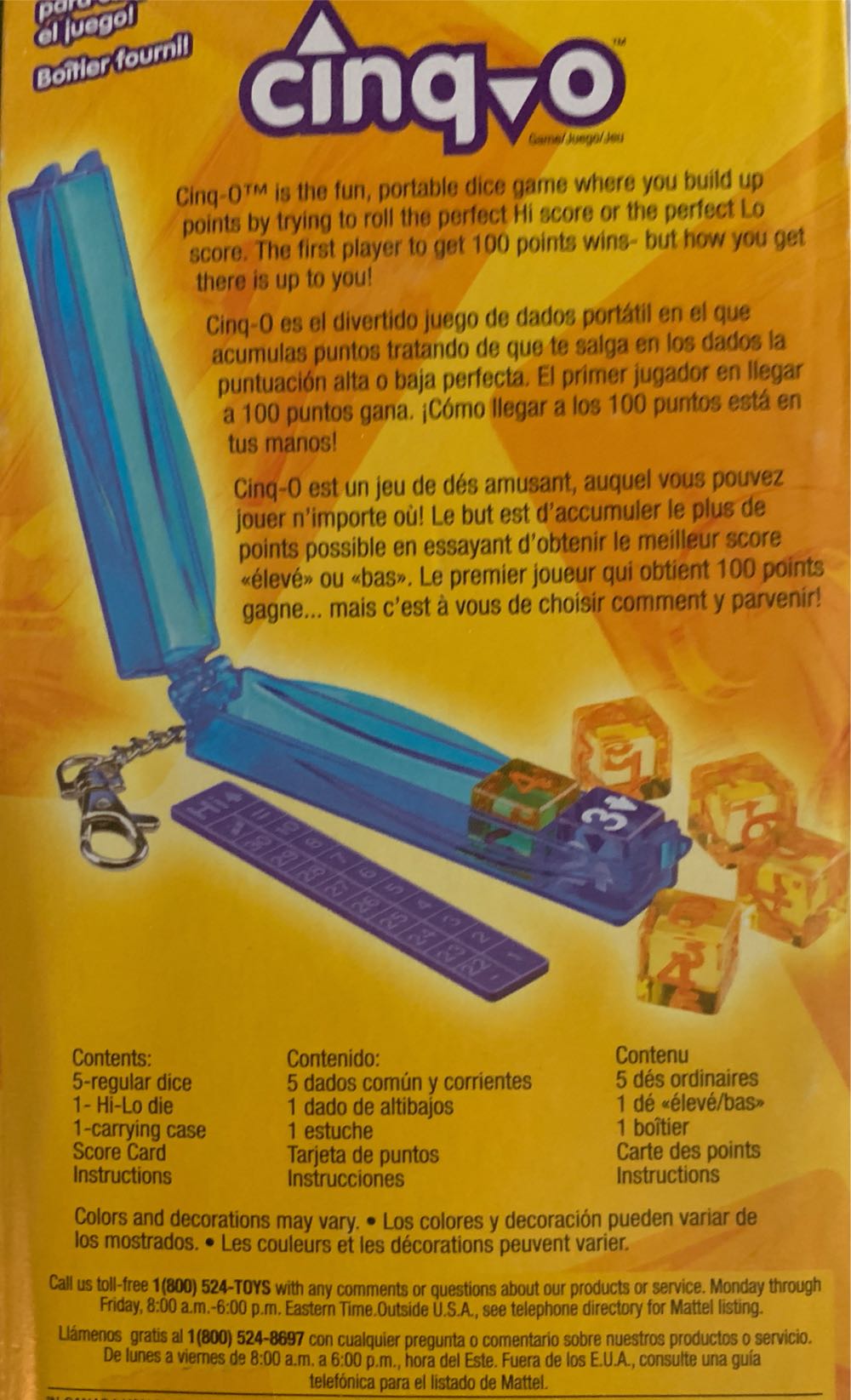 Cinq-O Game  board game collectible [Barcode 027084033304] - Main Image 2