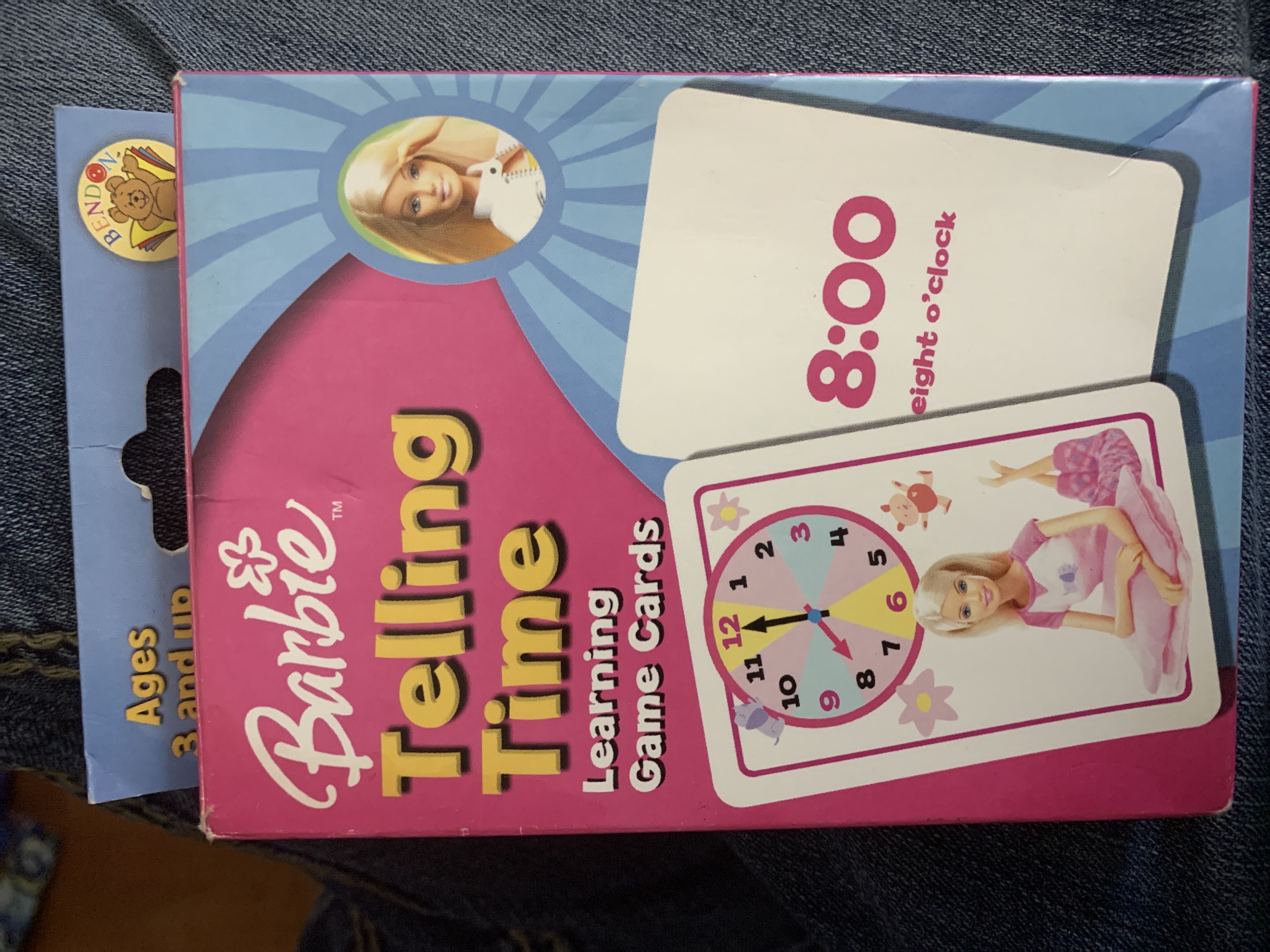 Telling Time Flash Cards: Barbie  (1+) board game collectible [Barcode 805219018101] - Main Image 1