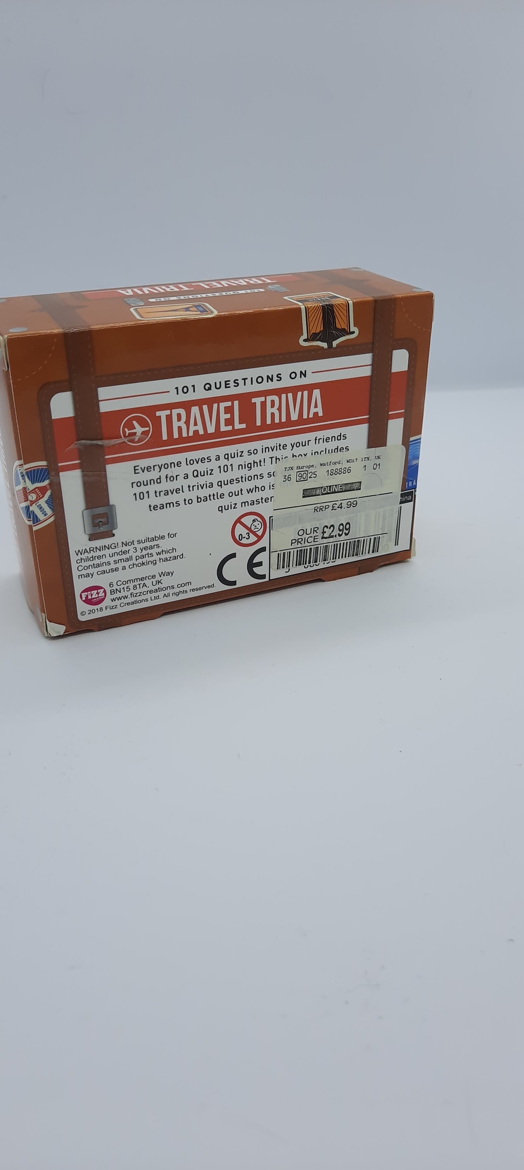 101 Questions On Travel Trivia  board game collectible - Main Image 2