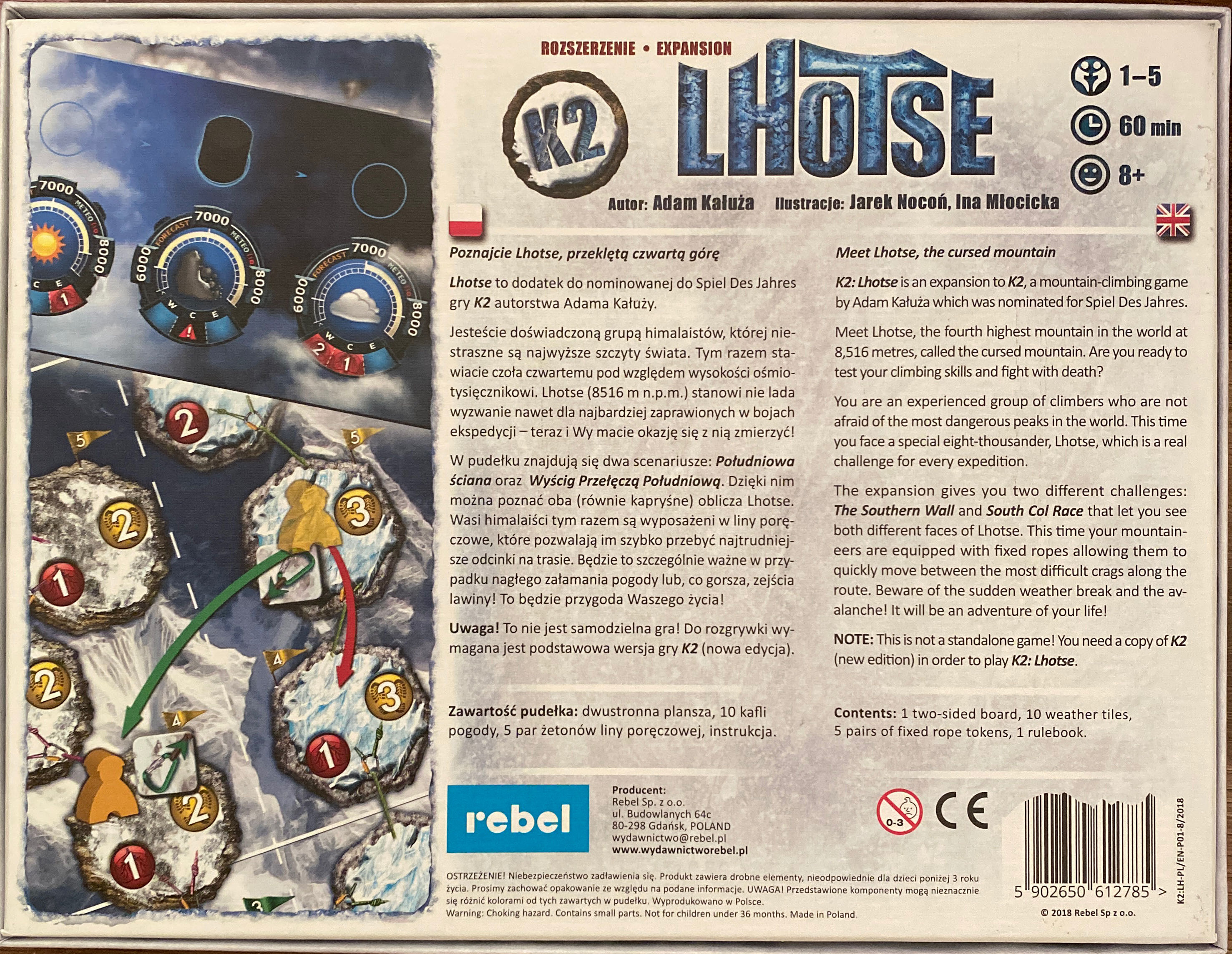 K2 - Lhotse  (1-5) board game collectible [Barcode 5902650612785] - Main Image 2