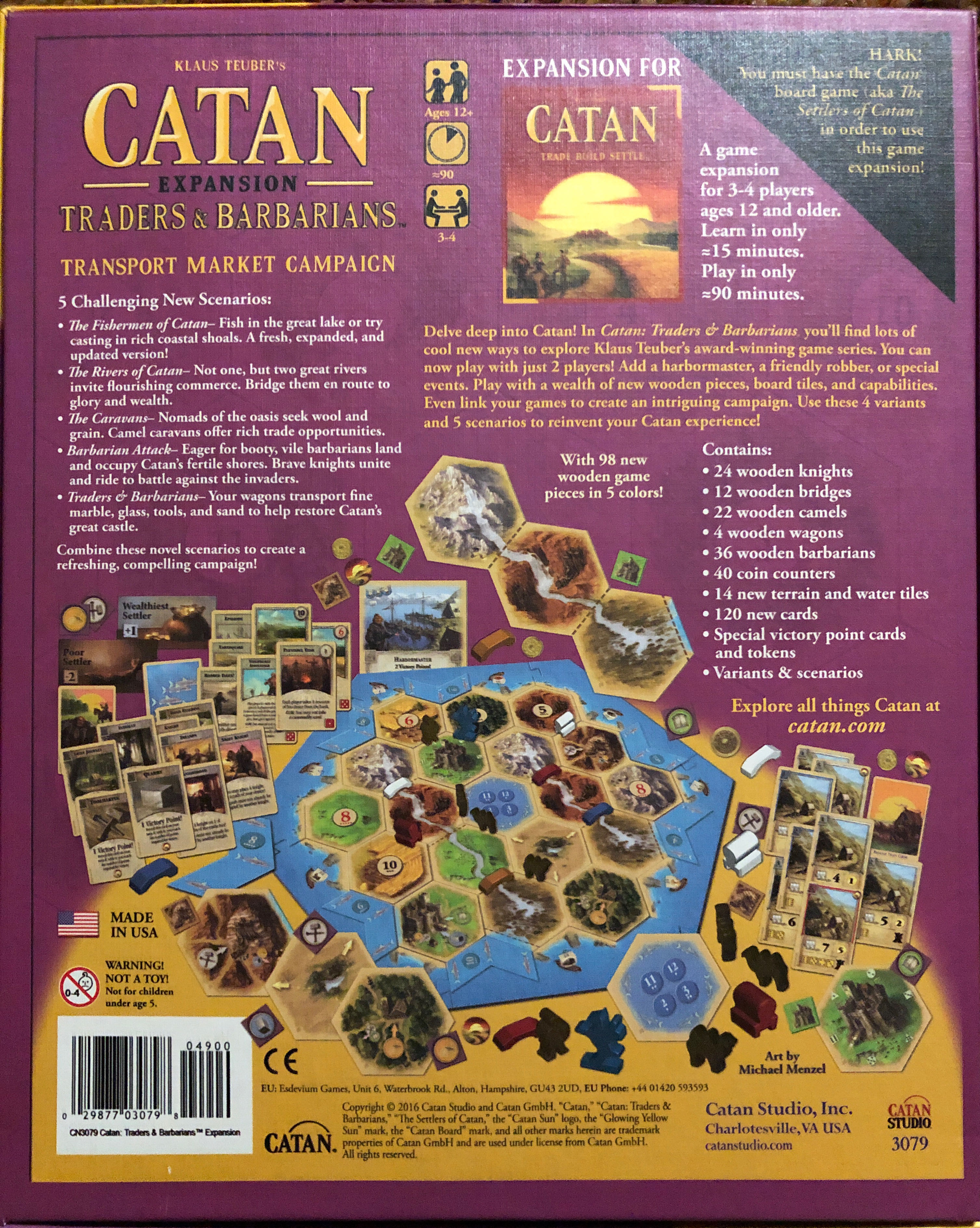 Catan: Traders and Barbarians Expansion  (3-4) board game collectible [Barcode 029877030798] - Main Image 2