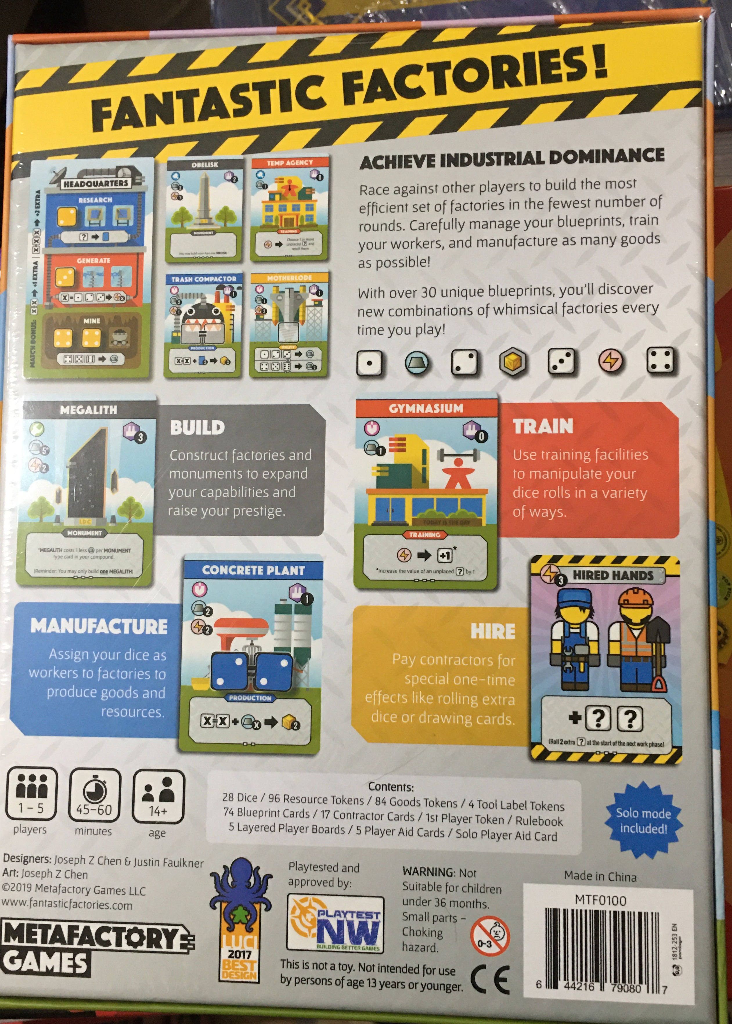 Fantastic Factories  (1 - 5) board game collectible [Barcode 644216790807] - Main Image 2