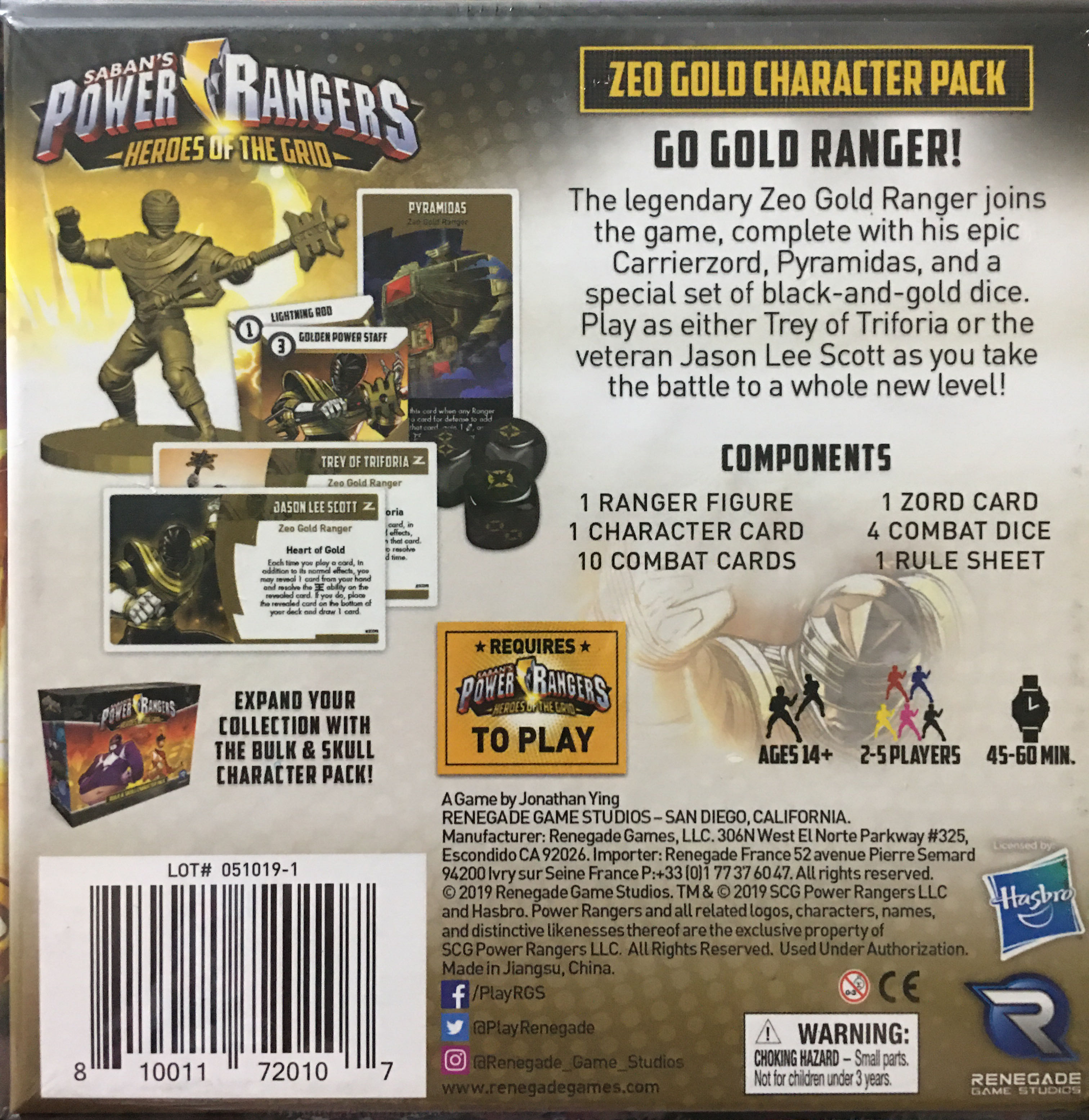Power Rangers- Heroes Of The Grid: Power Rangers Zeo Gold Ranger  (2-5) board game collectible [Barcode 810011720107] - Main Image 2