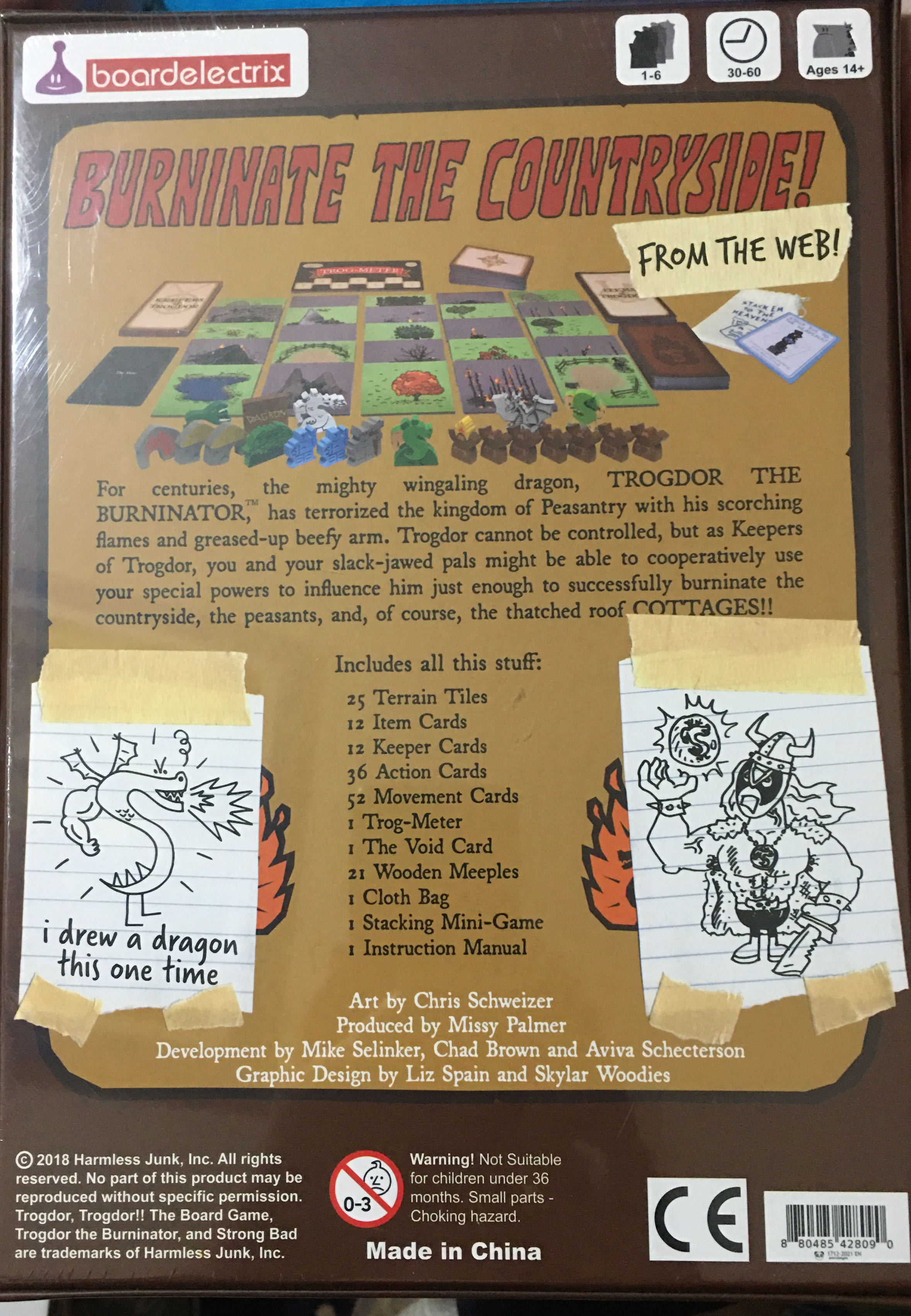 Trogdor!! The Board Game  (1-6) board game collectible [Barcode 880485428090] - Main Image 2