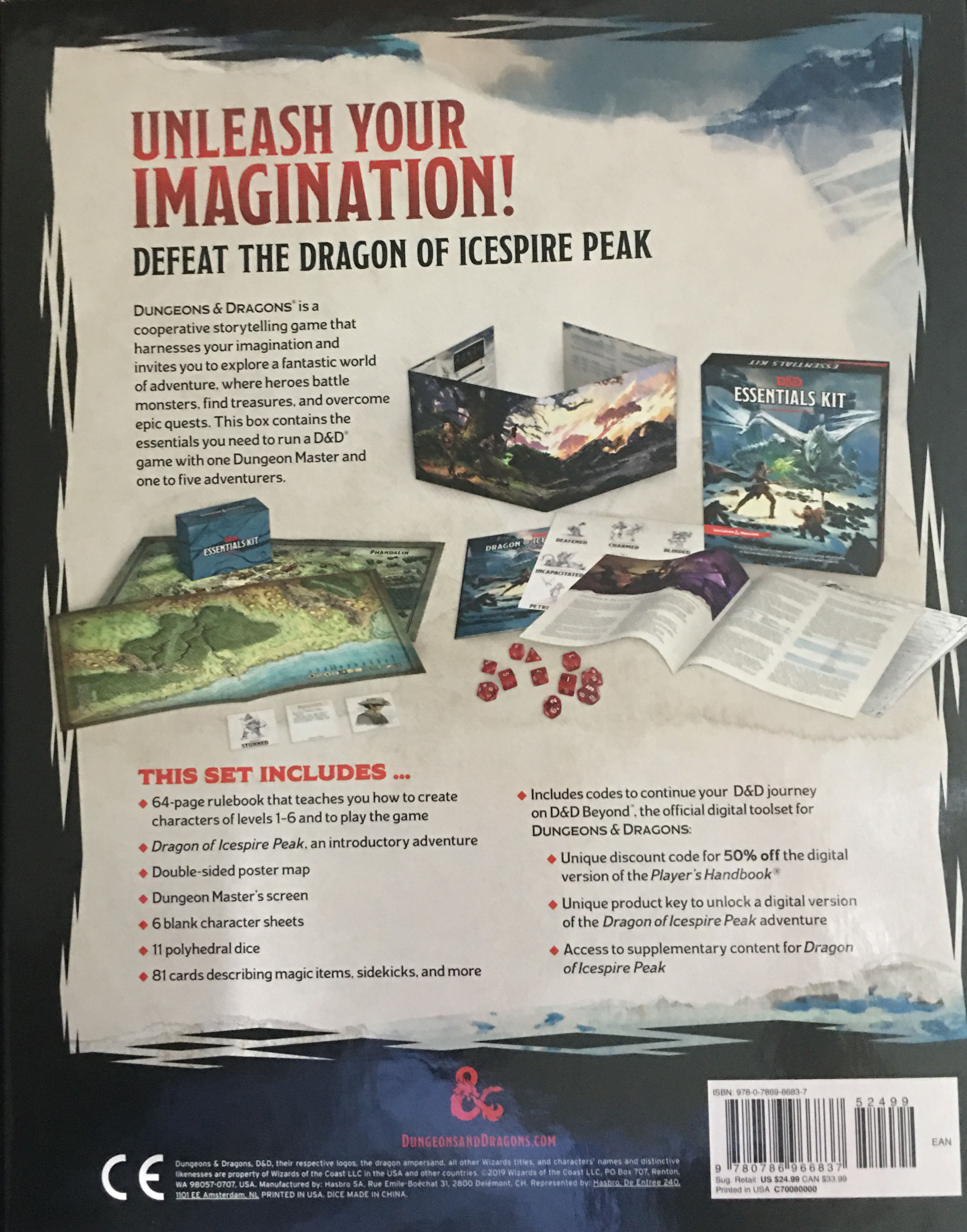 Dungeons &amp; Dragons Essentials Kit  (2-6) board game collectible [Barcode 9780786966837] - Main Image 2