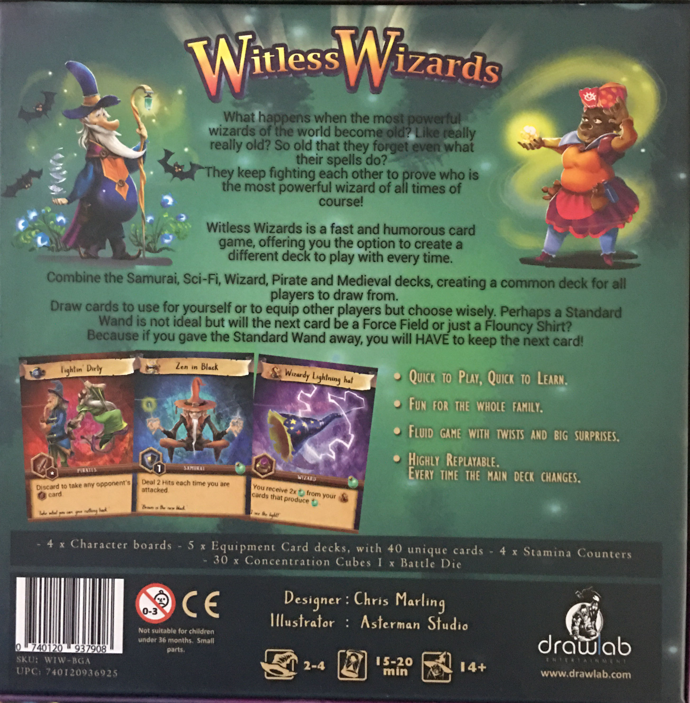Witless Wizards  (2-4) board game collectible [Barcode 740120937908] - Main Image 2