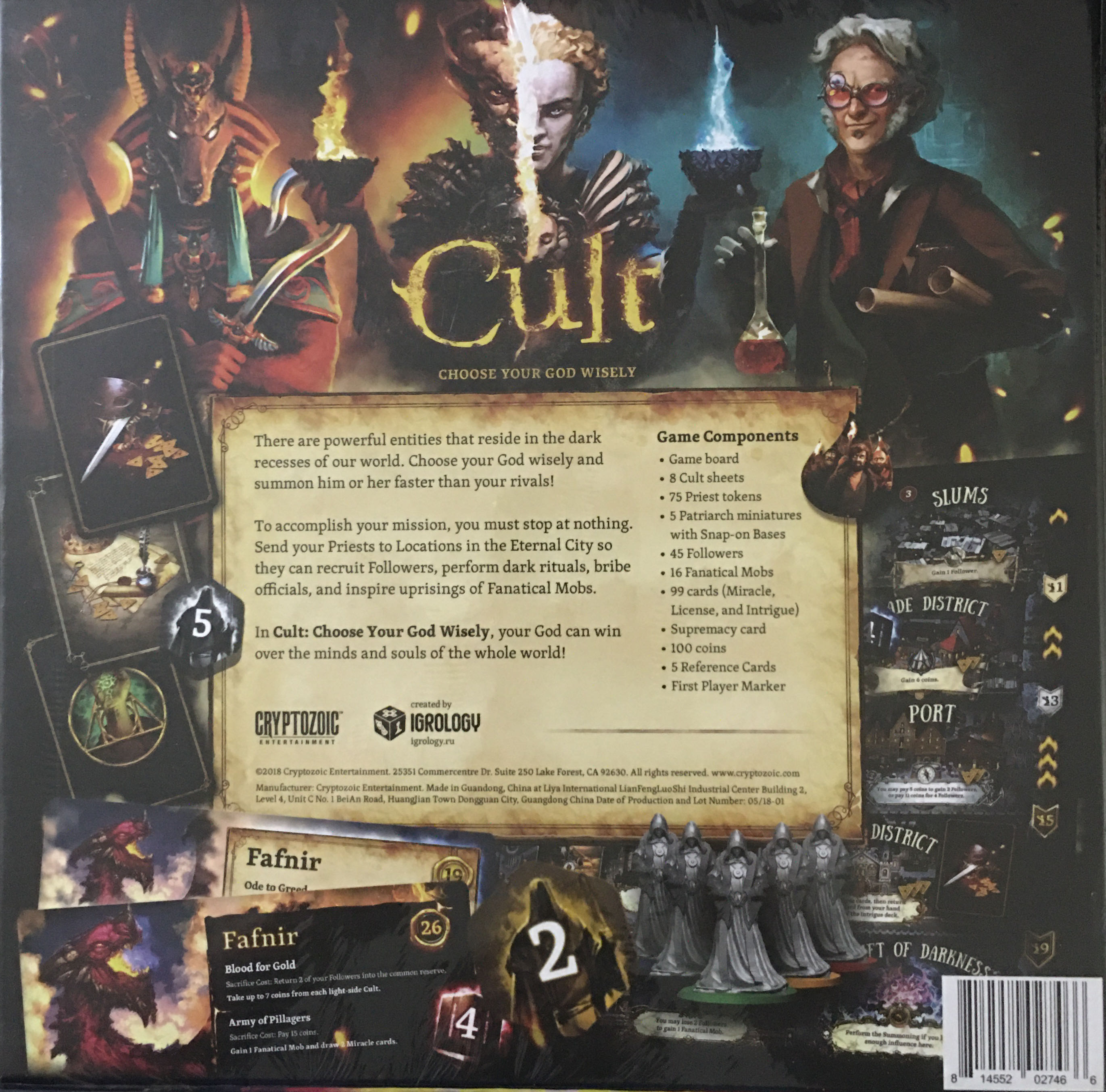 Cult- Choose Your God Wisely  (2-5) board game collectible [Barcode 814552027466] - Main Image 2