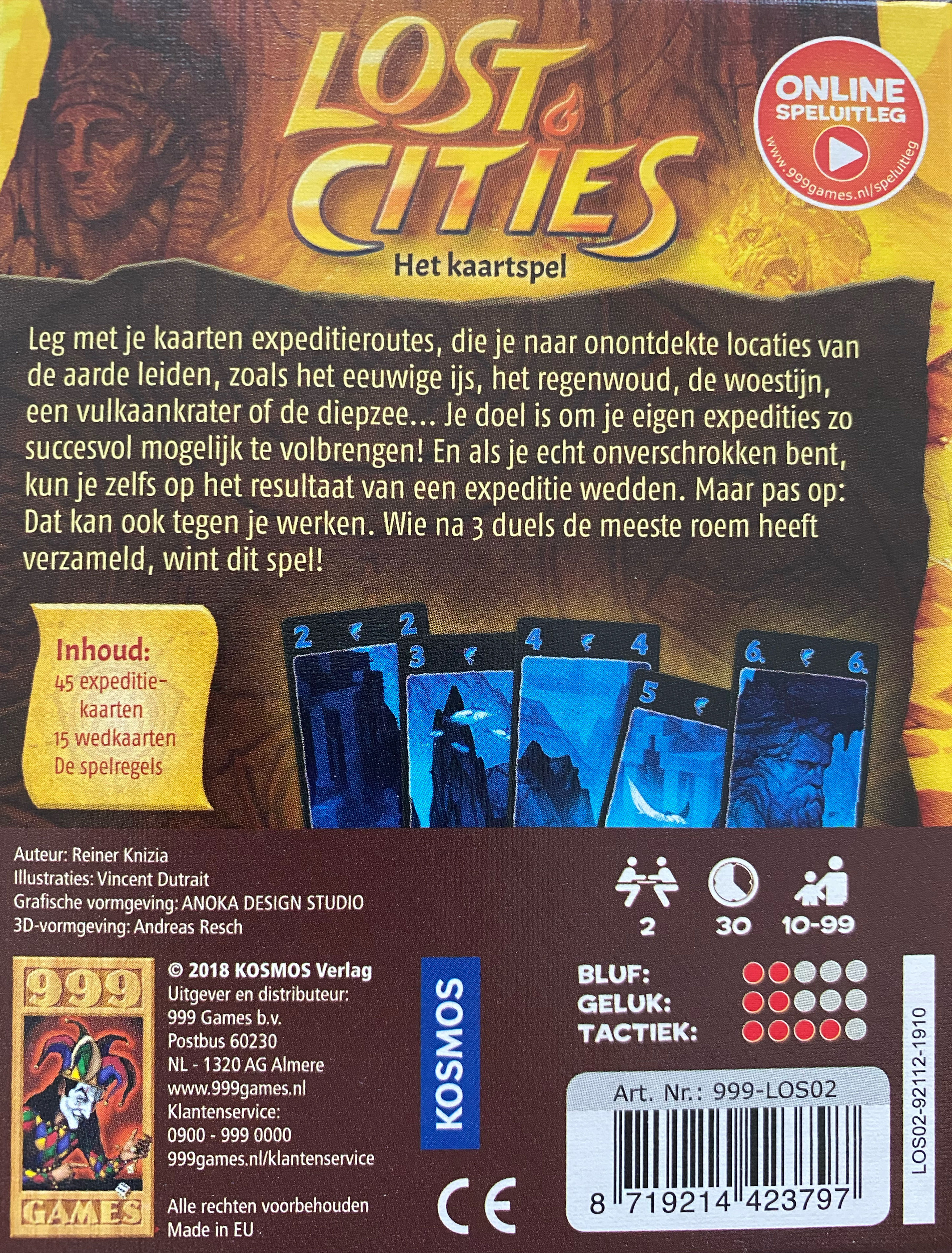 Lost Cities  (2) board game collectible [Barcode 8719214423797] - Main Image 2