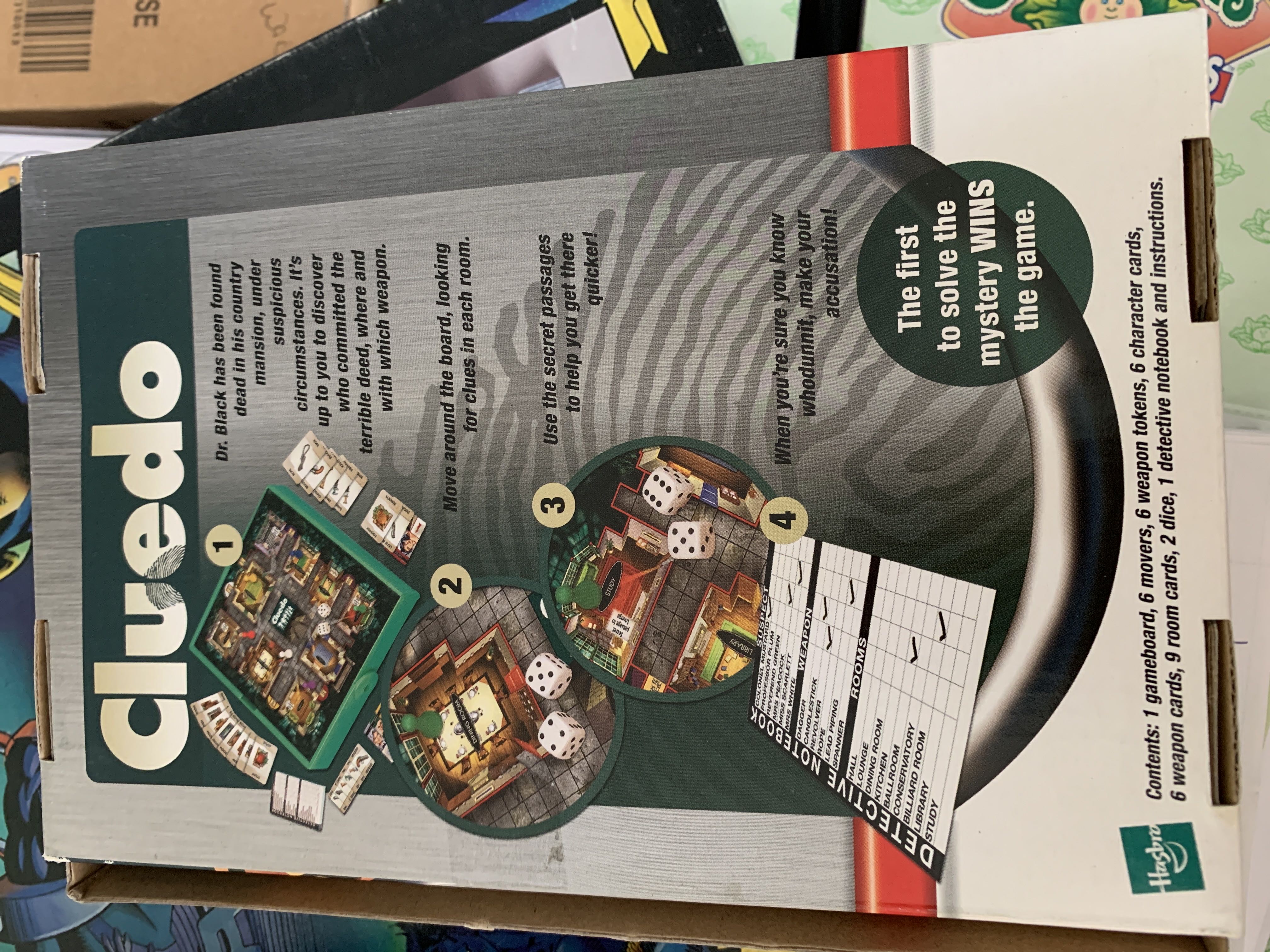 Cluedo Travel  (3-6) board game collectible [Barcode 5023117693779] - Main Image 2