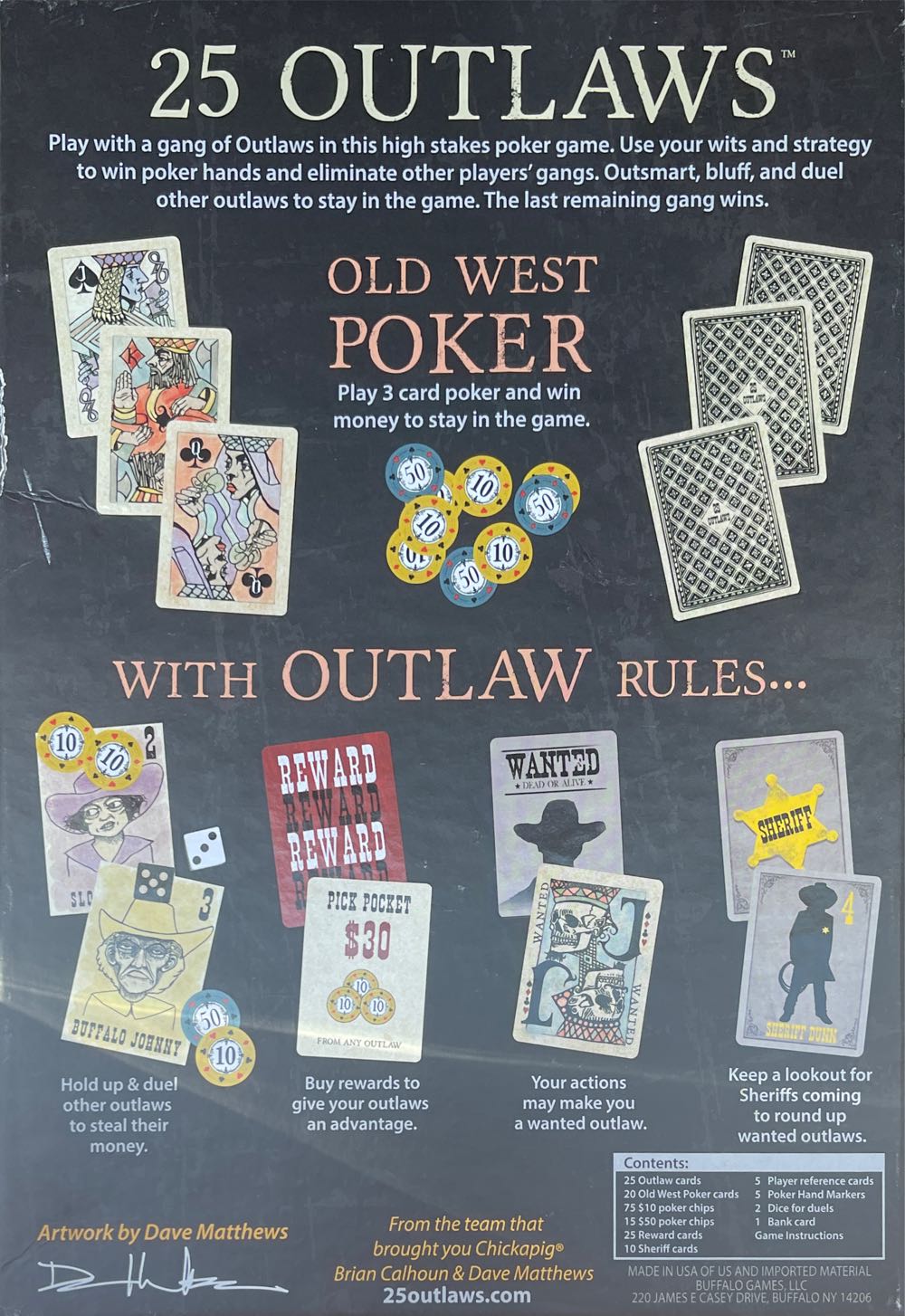 25 Outlaws  (2-5) board game collectible [Barcode 079346002382] - Main Image 2