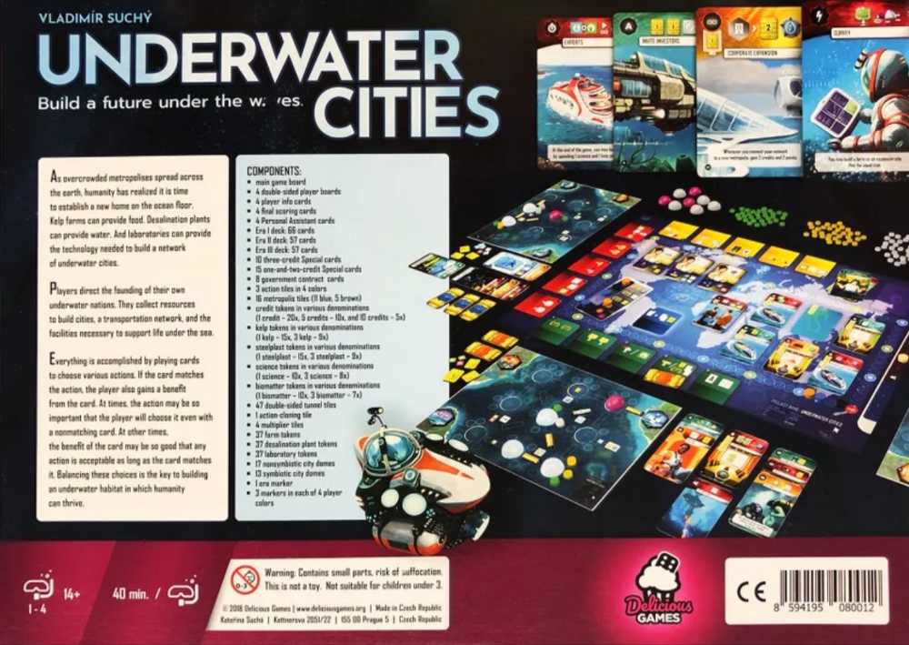 Underwater Cities  (1-4) board game collectible [Barcode 655132005647] - Main Image 2
