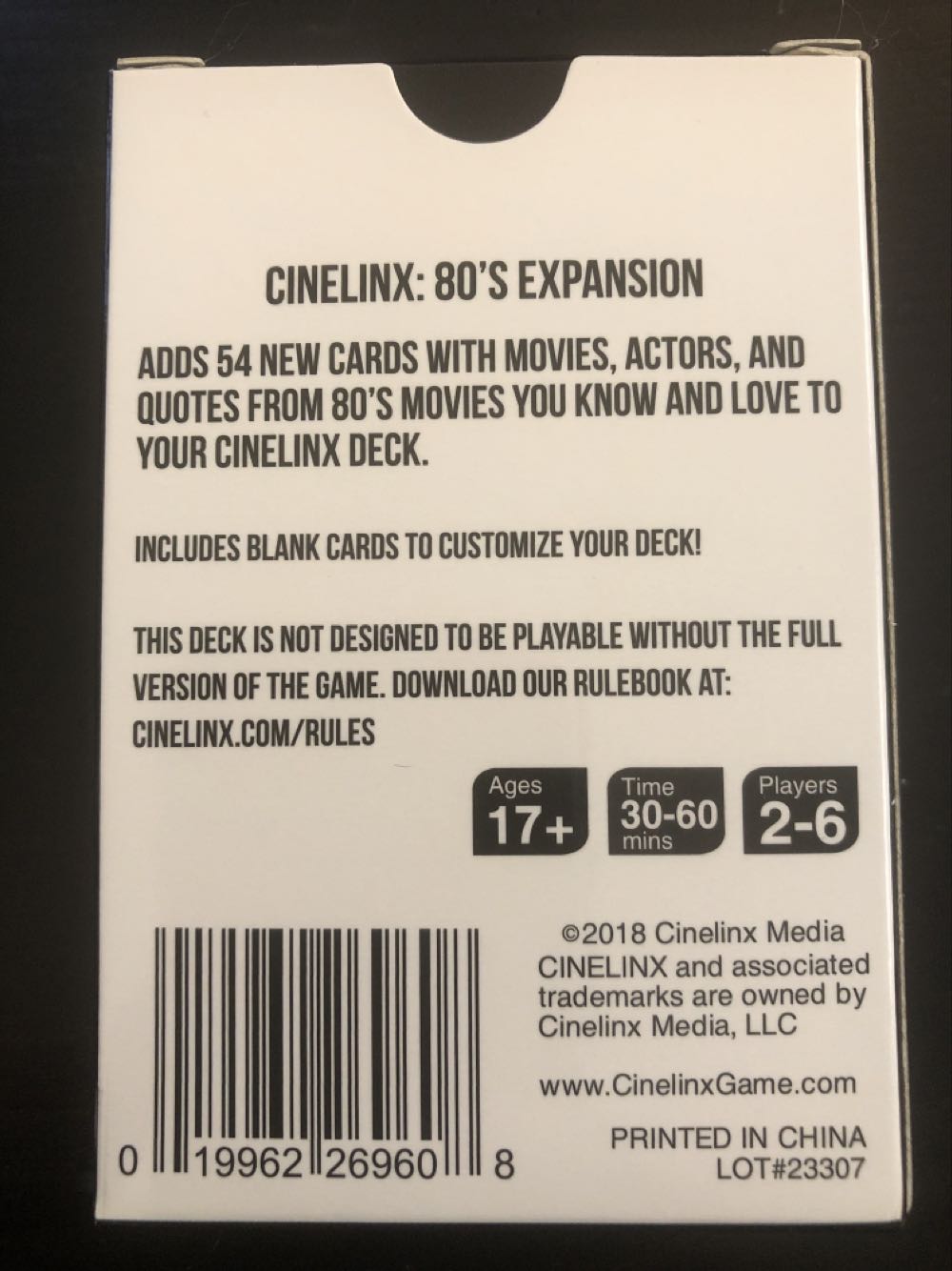 Cinelinx: The 80’s Expansion  (2-6) board game collectible - Main Image 2