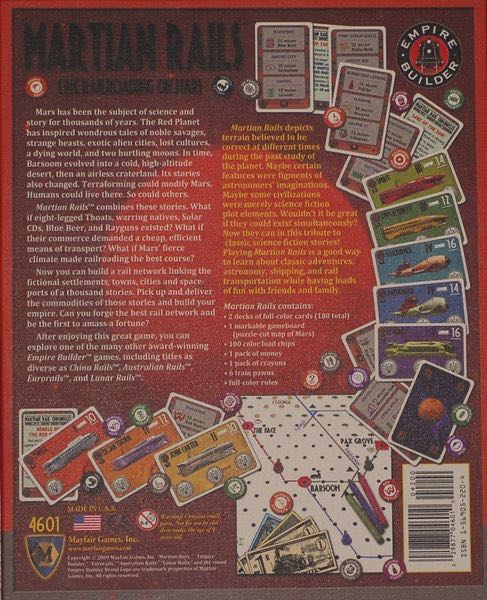Martian Rails  (2-6) board game collectible [Barcode 029877046010] - Main Image 2