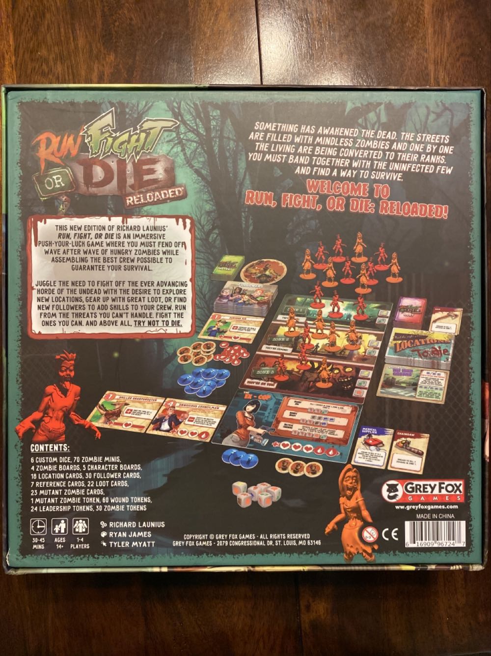 Run Fight or Die : Reloaded  (1-4) board game collectible [Barcode 616909967247] - Main Image 2