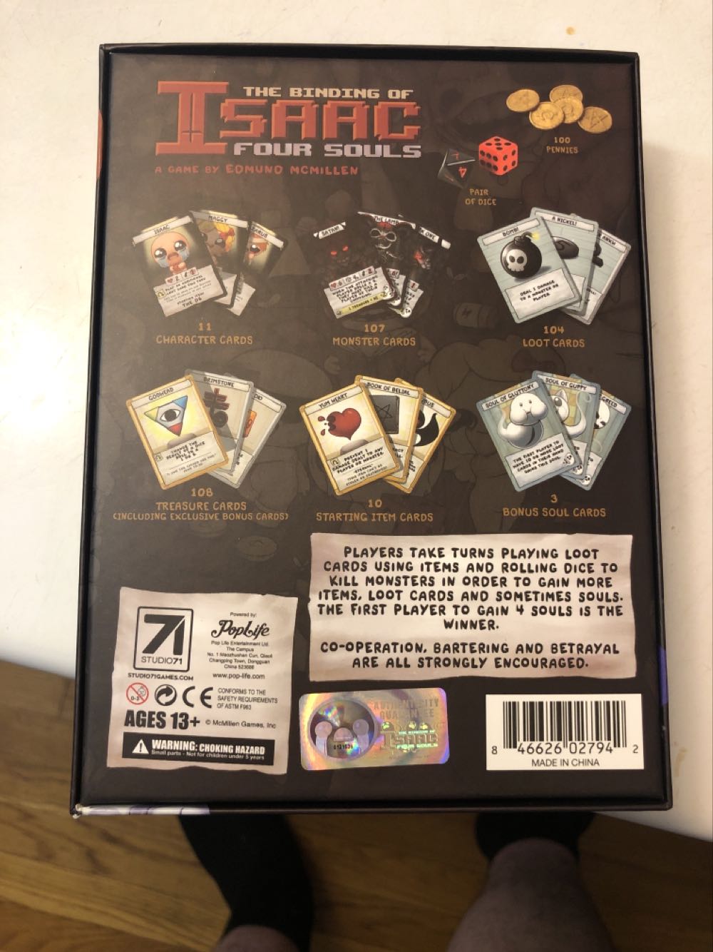 Binding Of Isaac Four Souls  (2-4) board game collectible [Barcode 846626027942] - Main Image 2