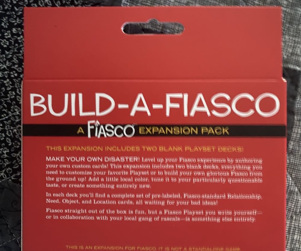 Fiasco: Build Your Own  board game collectible - Main Image 2