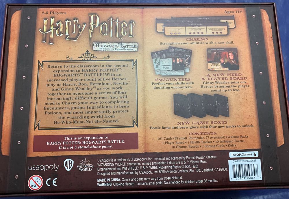 Harry Potter: Hogwarts Battle - The Charms and Potions Expansion  (2-5) board game collectible [Barcode 700304153647] - Main Image 2