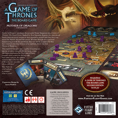 A Game Of Thrones: Mother Of Dragons  (3-8) board game collectible [Barcode 841333106966] - Main Image 2