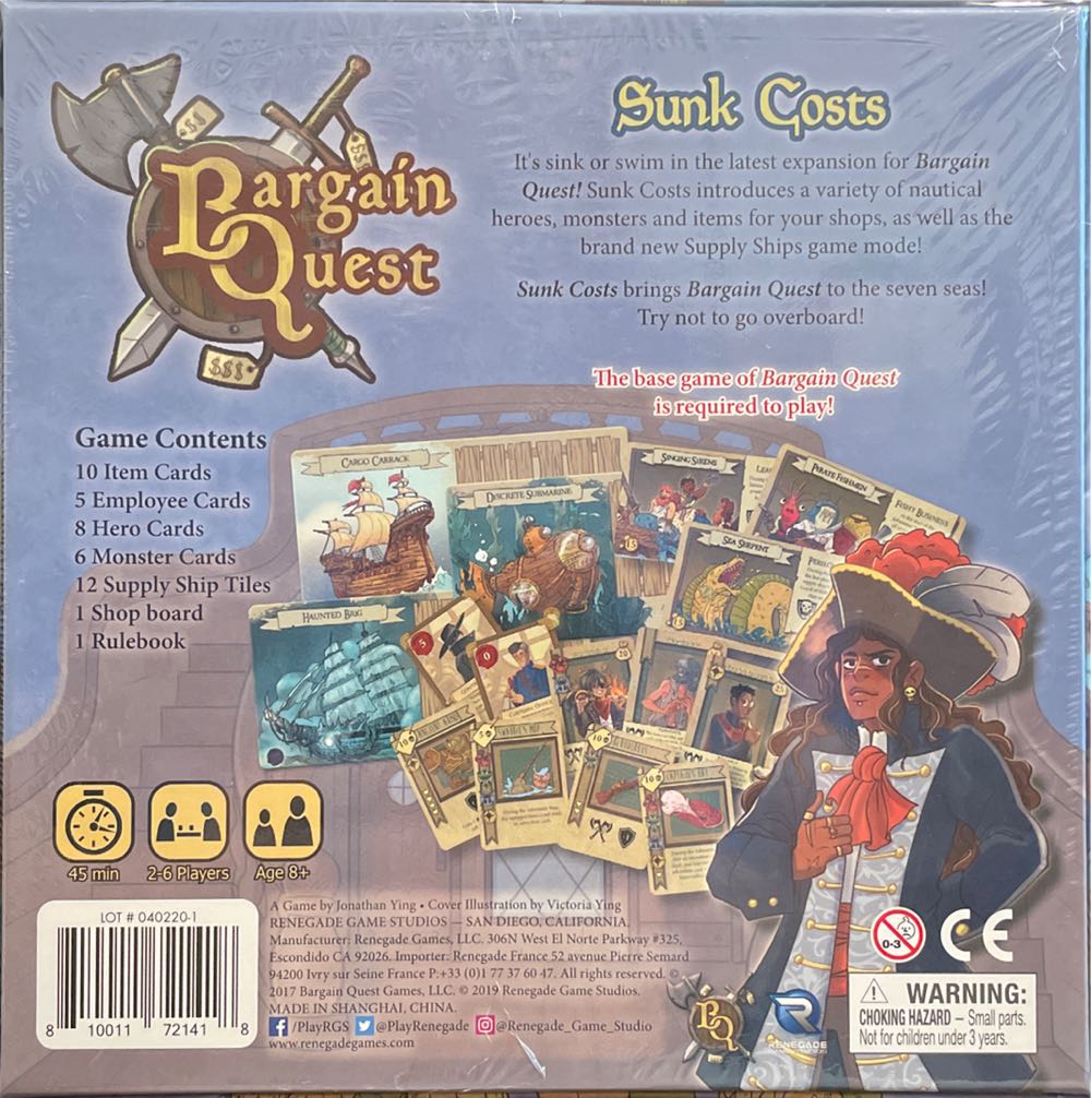 Bargain Quest: Sunk Costs  (2-6) board game collectible [Barcode 810011721418] - Main Image 4