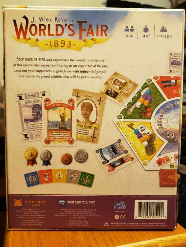 World’s Fair 1893  (2-4) board game collectible [Barcode 859930005292] - Main Image 2