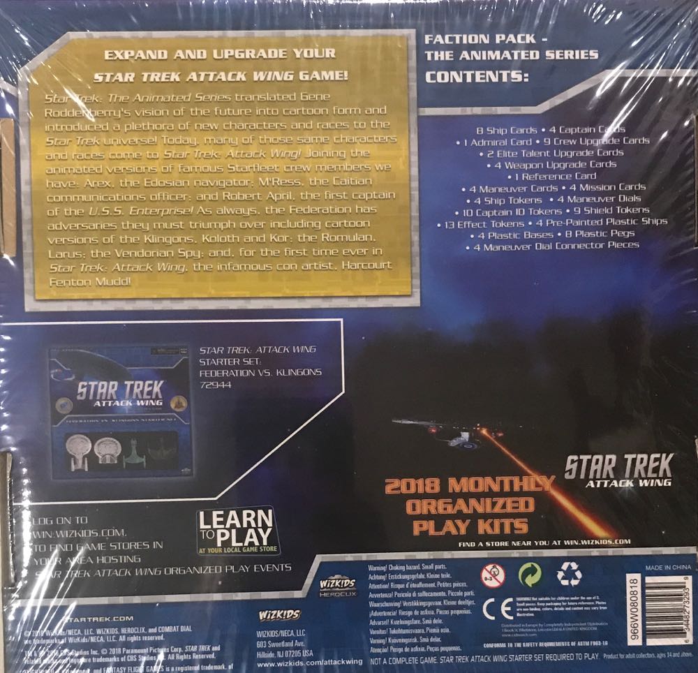 Star Trek Attack Wing The Animated Serie Faction Pack  board game collectible [Barcode 634482732939] - Main Image 2