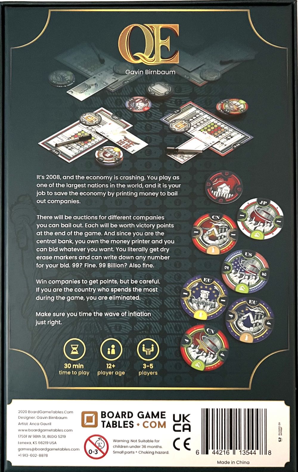 Q.E.  (5) board game collectible [Barcode 644216135448] - Main Image 2