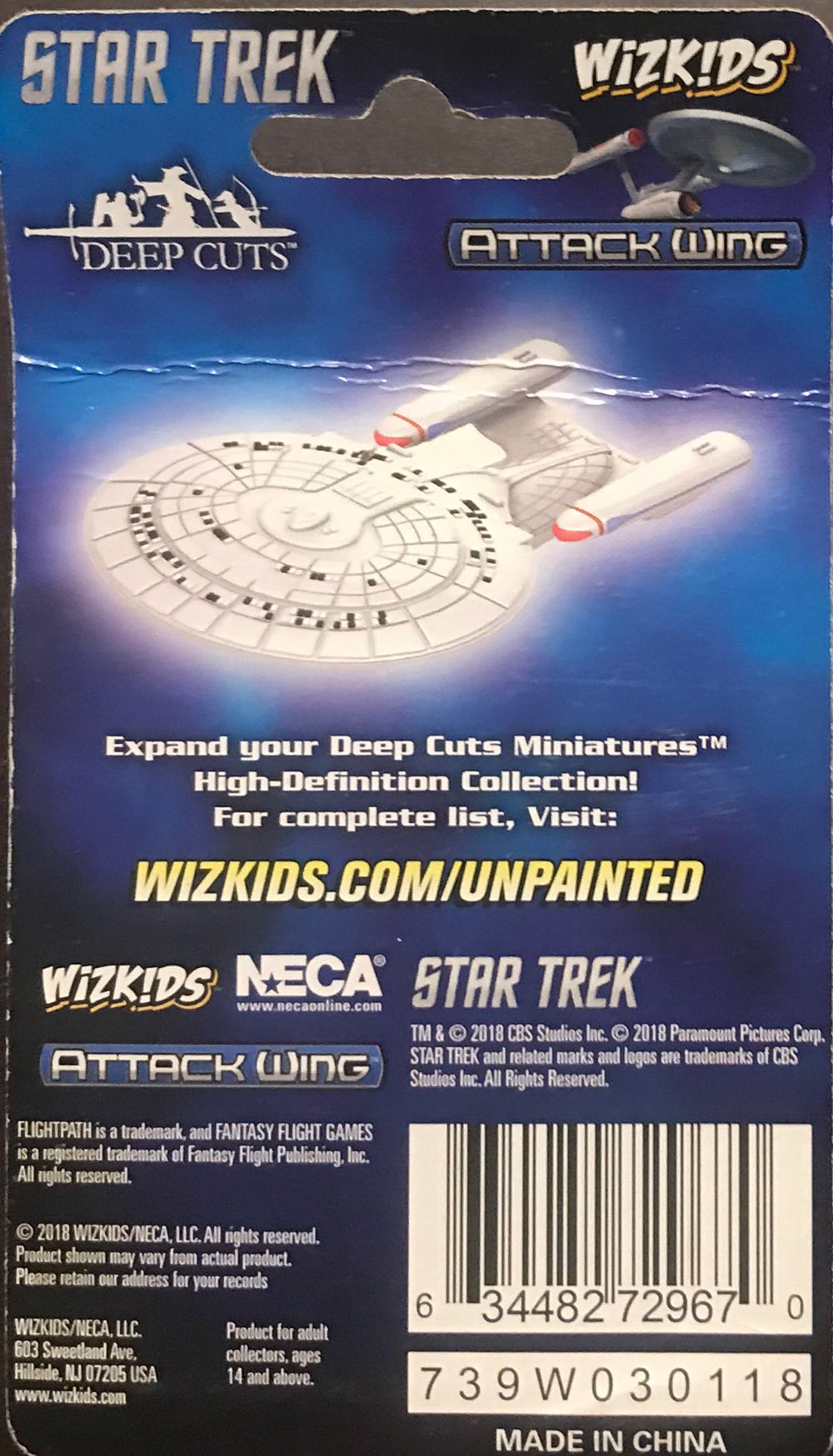 Star Trek Attack Wing Galaxy Class Primed  board game collectible [Barcode 634482729670] - Main Image 2