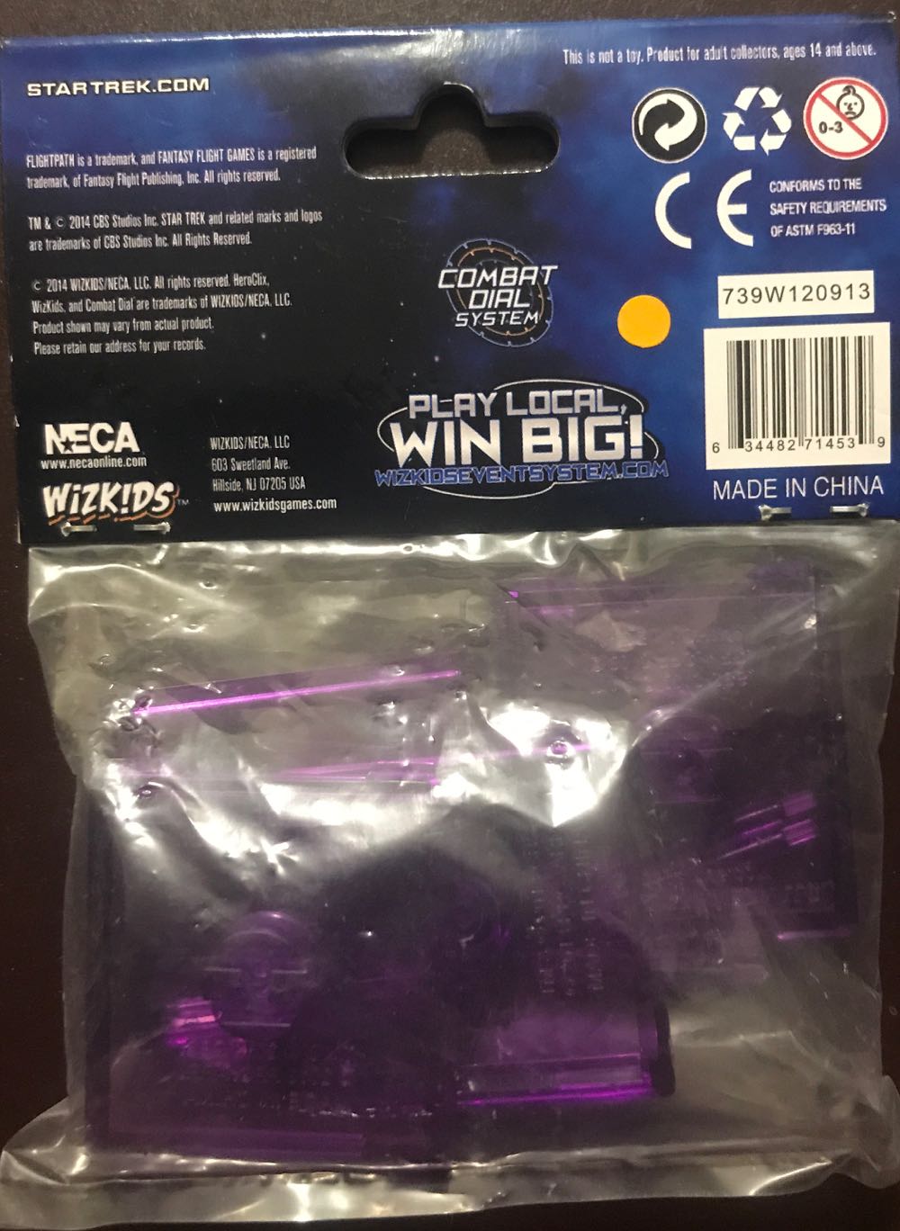 Star Trek Attack Wing Faction Base Purple  board game collectible [Barcode 634482714539] - Main Image 2