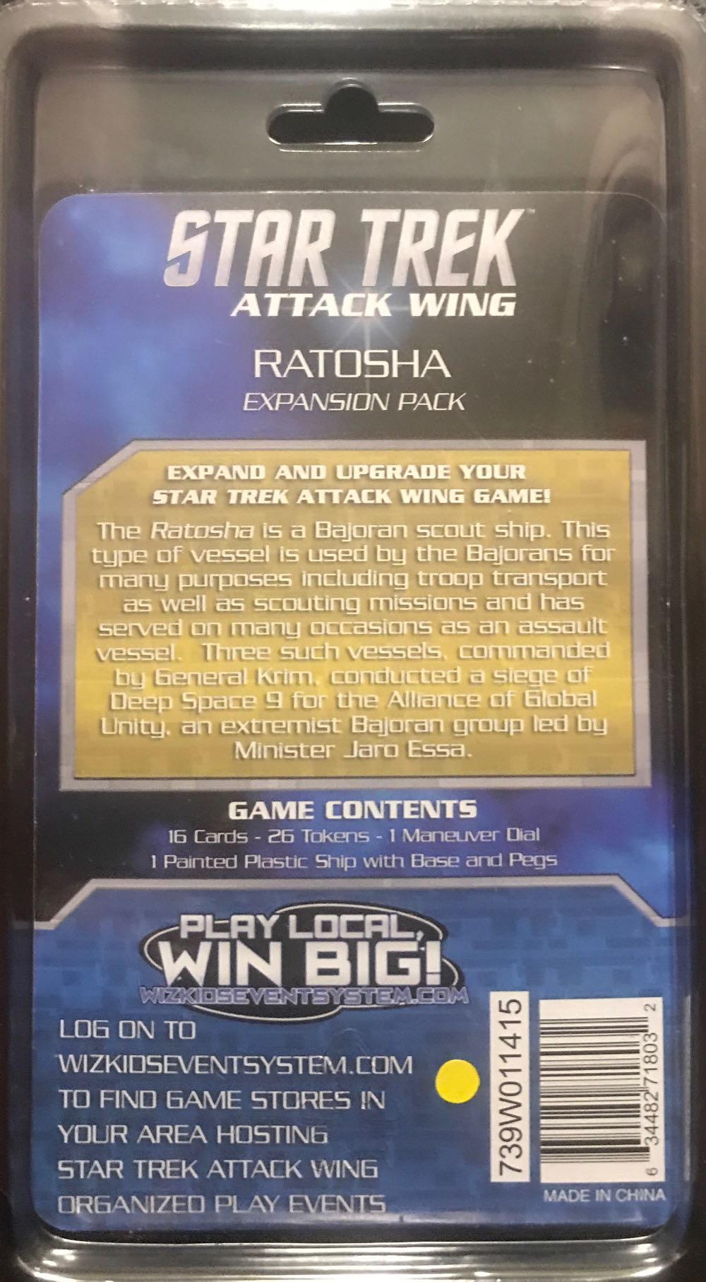 Star Trek Attack Wing Ratosha  board game collectible [Barcode 634482718032] - Main Image 2