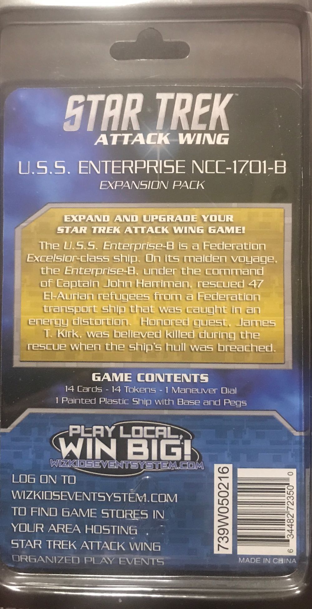 Star Trek Attack Wing U.S.S. Enterprise B  board game collectible [Barcode 634482723500] - Main Image 2