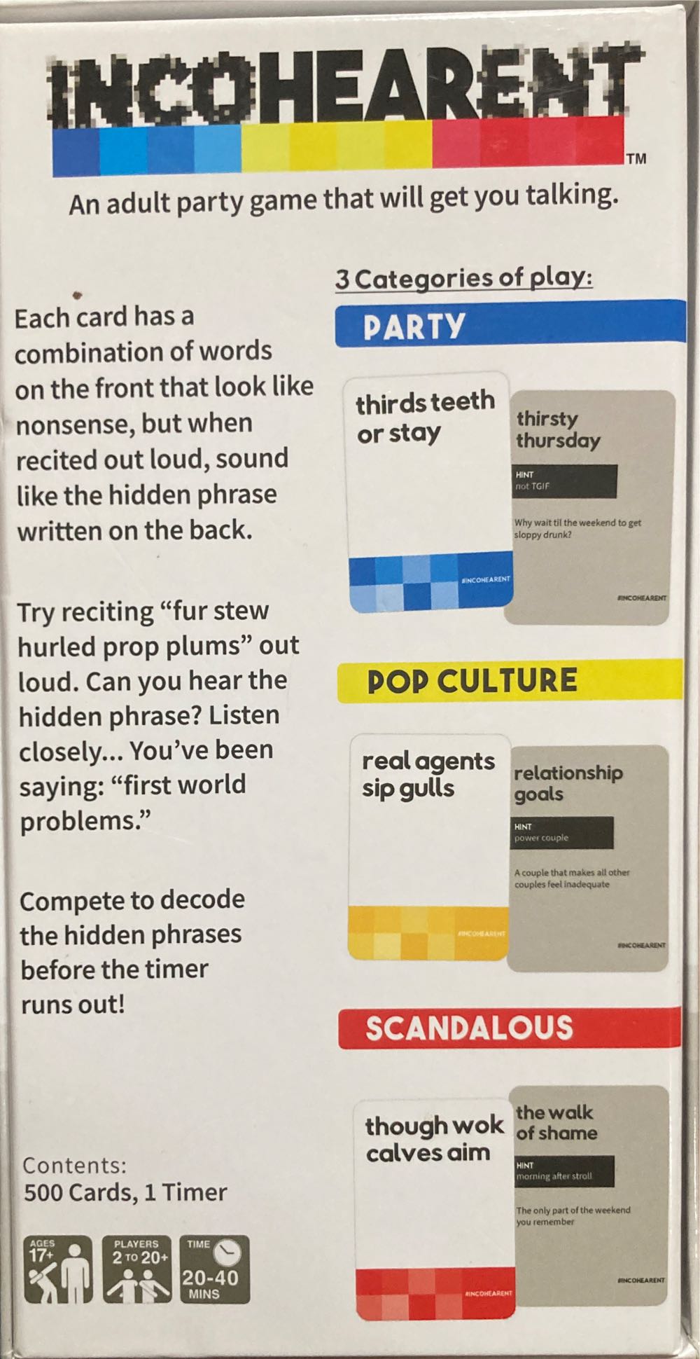 Incoherent:  (2+) board game collectible [Barcode 810816030821] - Main Image 2