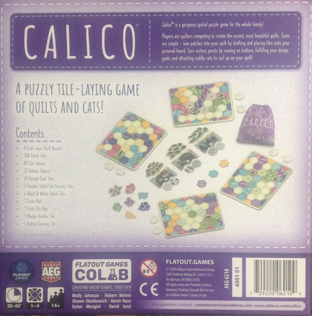Calico  (1-4) board game collectible [Barcode 729220062109] - Main Image 2