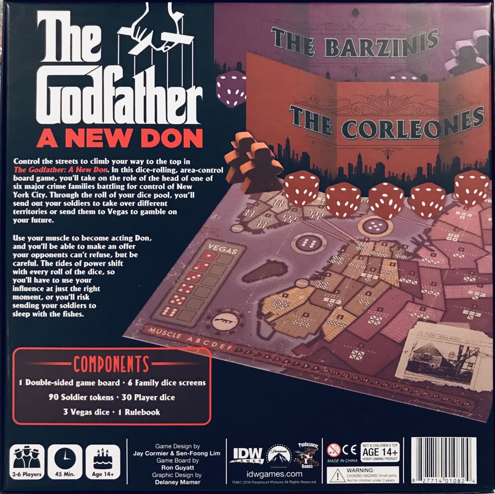 The Godfather: A New Don  (3-6) board game collectible [Barcode 827714010824] - Main Image 2