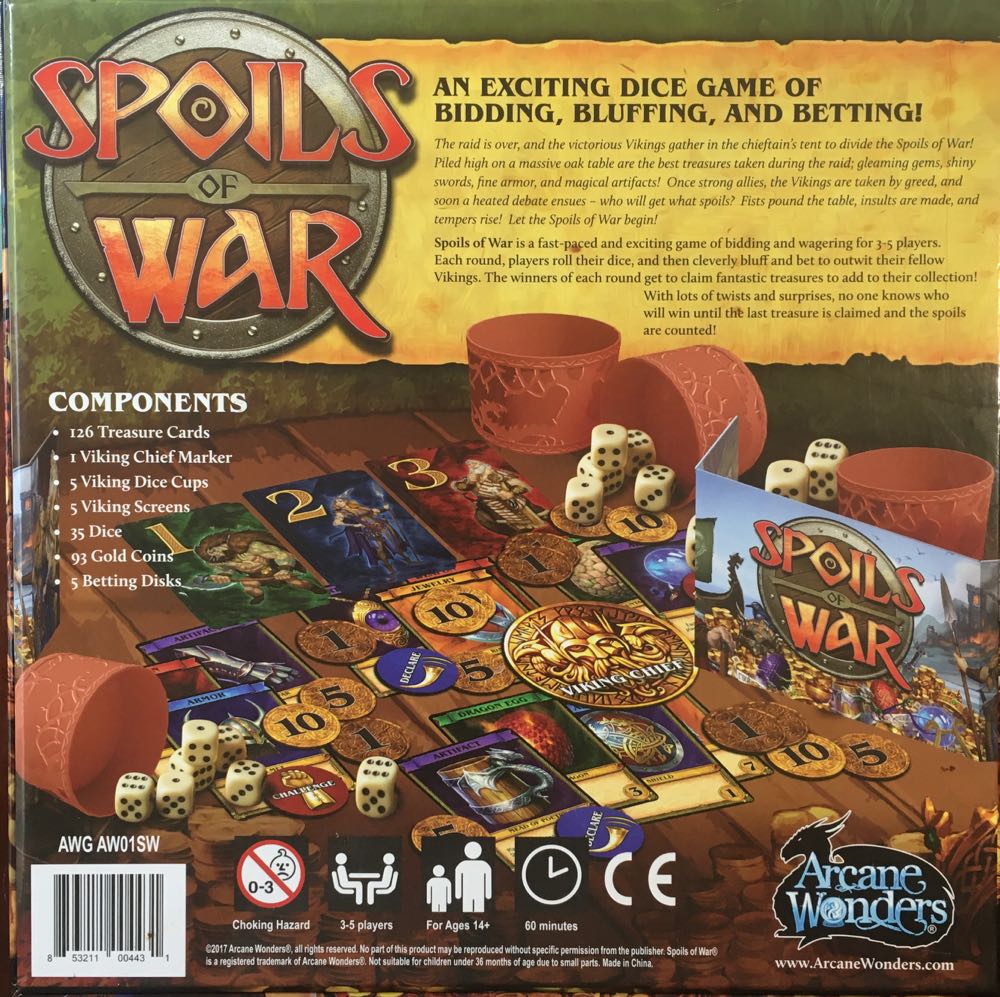 Spoils Of War  (3-5) board game collectible [Barcode 853211004431] - Main Image 2