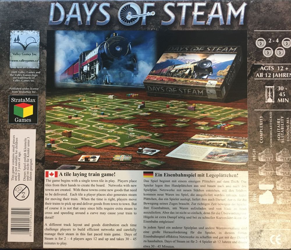 Days Of Steam  (12+) board game collectible [Barcode 0263010186205] - Main Image 2