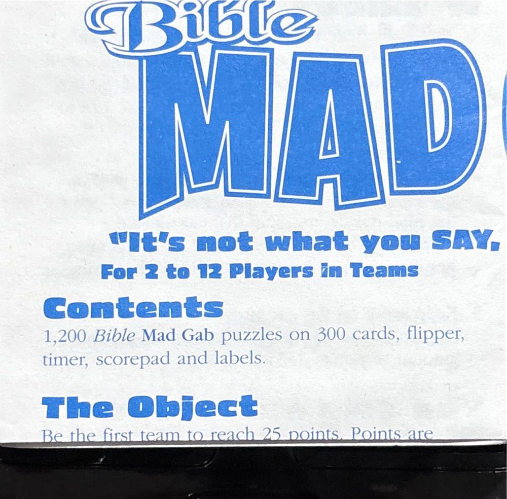 Bible Mad Gab  (2-12) board game collectible [Barcode 023151061201] - Main Image 4