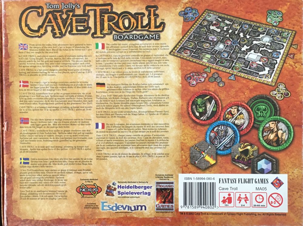 Cave Troll  (2-6) board game collectible [Barcode 9781589940802] - Main Image 2