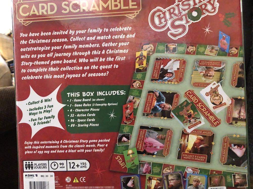 A Christmas Story Card Scramble  (2-4) board game collectible [Barcode 840391121188] - Main Image 2