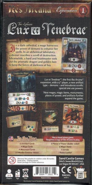 Res Arcana: Lux et Tenebrae  (2-5) board game collectible [Barcode 850004236314] - Main Image 2