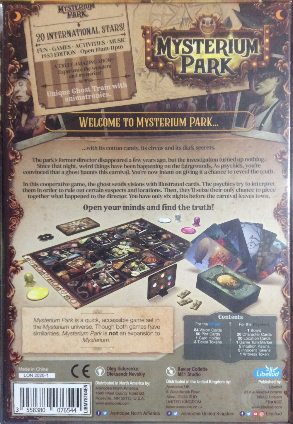 Mysterium Park  (2-6) board game collectible [Barcode 3558380076544] - Main Image 2